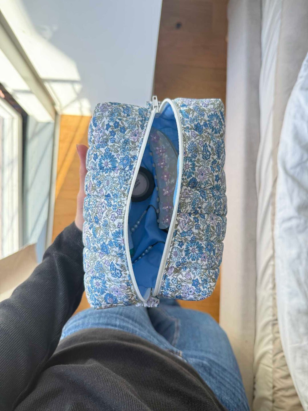 Meadow flowers makeup bag