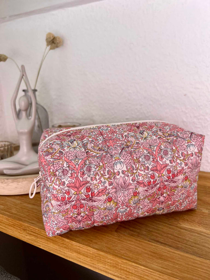 Strawberry bird makeup bag