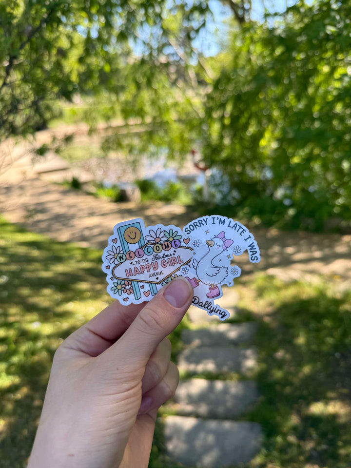 Welcome to the fabulous happy girl avenue klistermærke